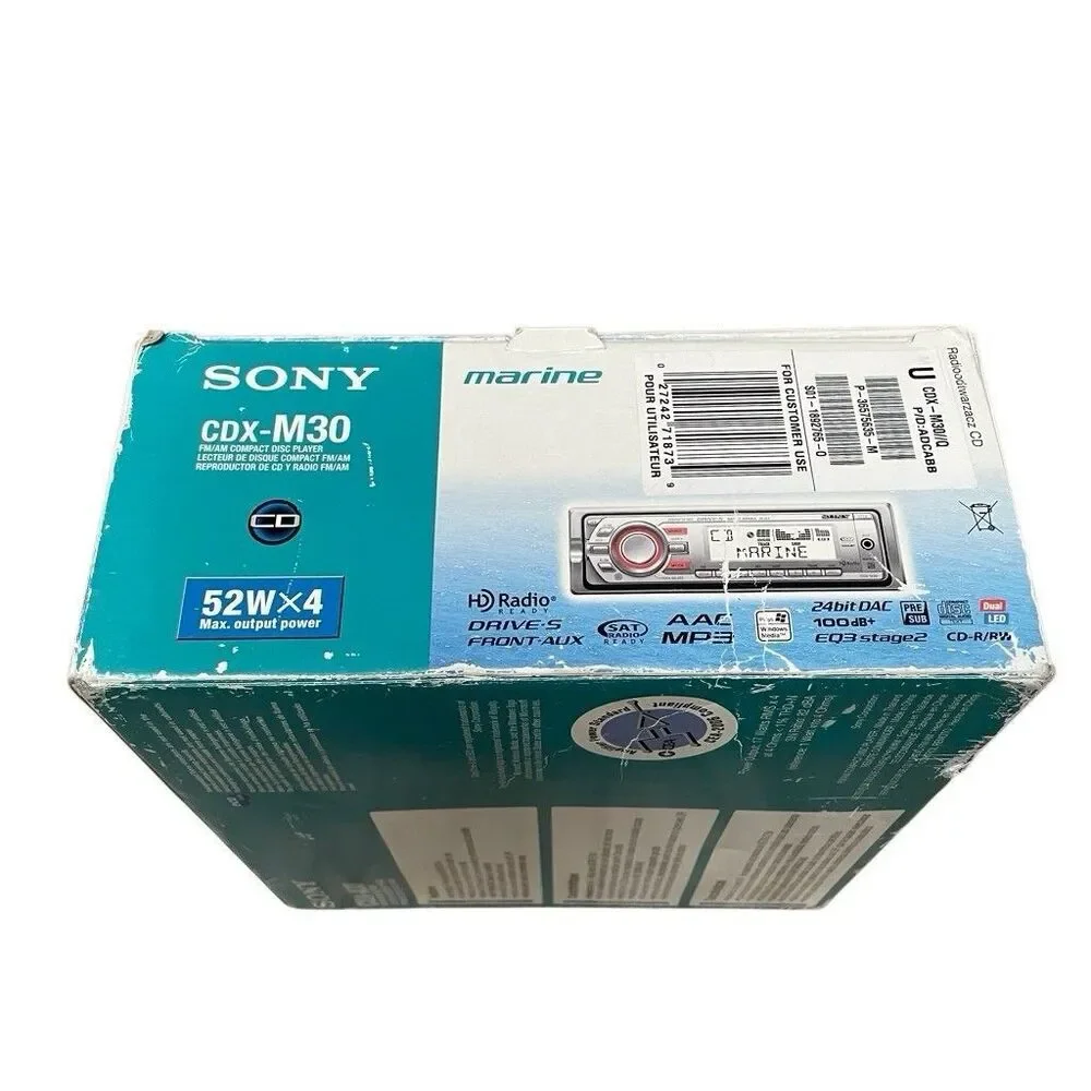 Sony CDX-M30 Marine Radio FM/AM Compact Disc Player AAC MP3 Open Box‎